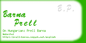barna prell business card